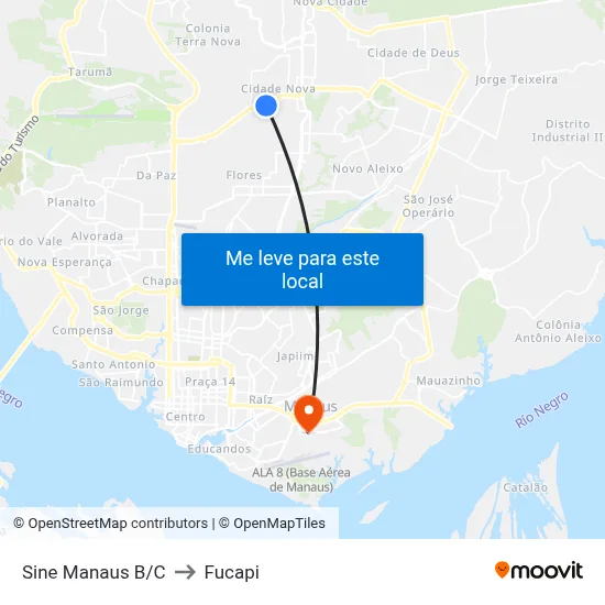 Sine Manaus B/C to Fucapi map