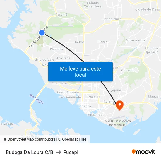 Budega Da Loura C/B to Fucapi map