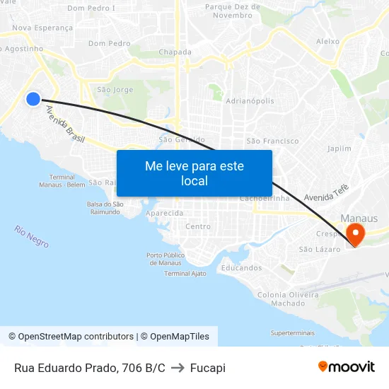Rua Eduardo Prado, 706 B/C to Fucapi map