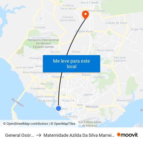 General Osório to Maternidade Azilda Da Silva Marreiro map