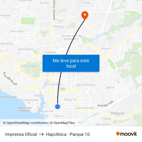 Imprensa Oficial to Hapclínica - Parque 10 map