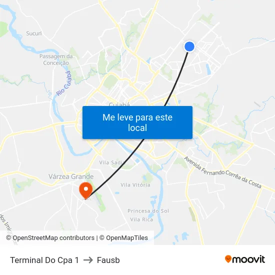 Terminal Do Cpa 1 to Fausb map