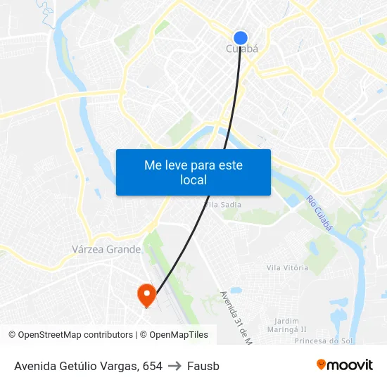 Avenida Getúlio Vargas, 654 to Fausb map