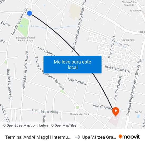 Terminal André Maggi | Intermunicipal to Upa Várzea Grande map