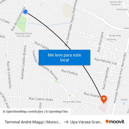 Terminal André Maggi | Municipal to Upa Várzea Grande map