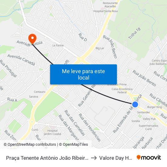 Praça Tenente Antônio João Ribeiro | Choppão to Valore Day Hospital map