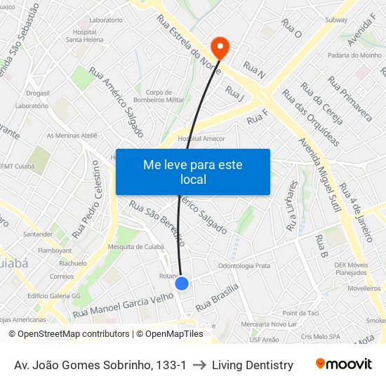 Av. João Gomes Sobrinho, 133-1 to Living Dentistry map