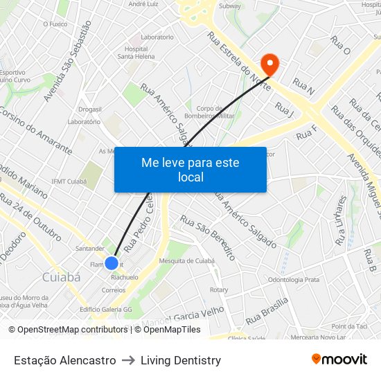Estação Alencastro to Living Dentistry map