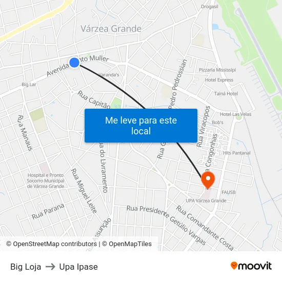 Big Loja to Upa Ipase map