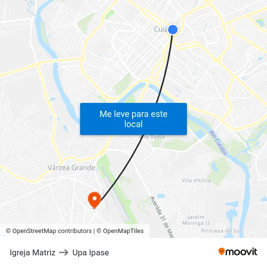 Igreja Matriz to Upa Ipase map