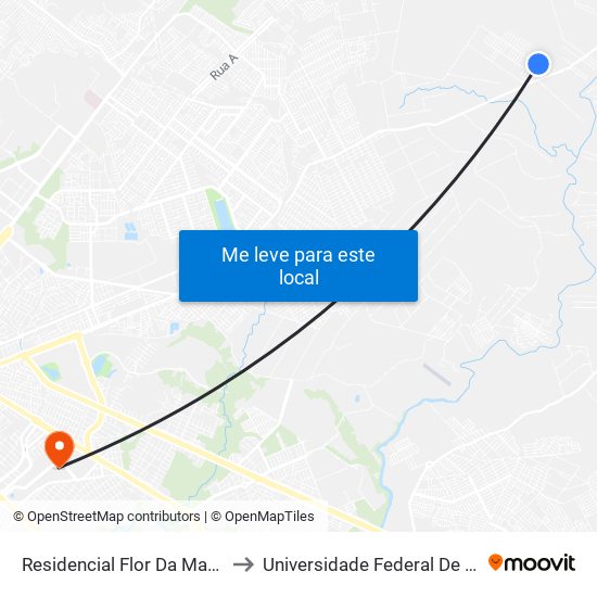 Residencial Flor Da Mata | Ponto 03 to Universidade Federal De Mato Grosso map