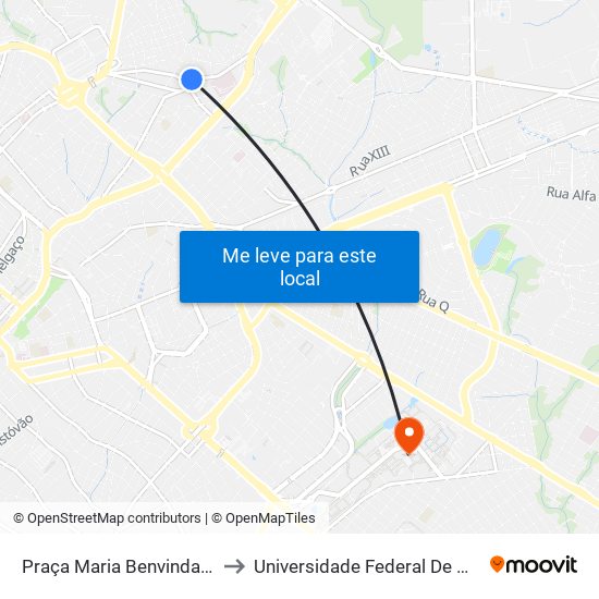 Praça Maria Benvinda | Alvorada to Universidade Federal De Mato Grosso map