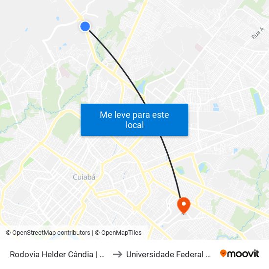 Rodovia Helder Cândia | Buffet Leila Maluf to Universidade Federal De Mato Grosso map