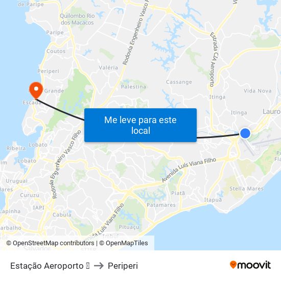Estação Aeroporto ✈ to Periperi map