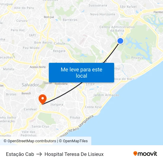 Estação Cab to Hospital Teresa De Lisieux map