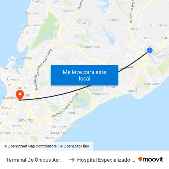 Terminal De Ônibus Aeroporto | Ida to Hospital Especializado Mario Leal map