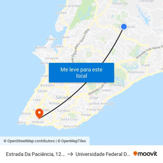 Estrada Da Paciência, 1260 | Ida to Universidade Federal Da Bahia map