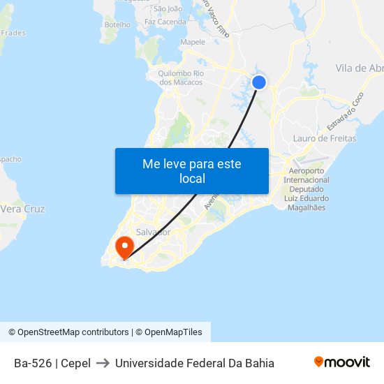 Ba-526 | Cepel to Universidade Federal Da Bahia map