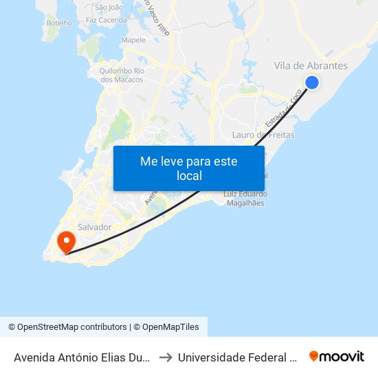 Avenida António Elias Duarte, 403 to Universidade Federal Da Bahia map