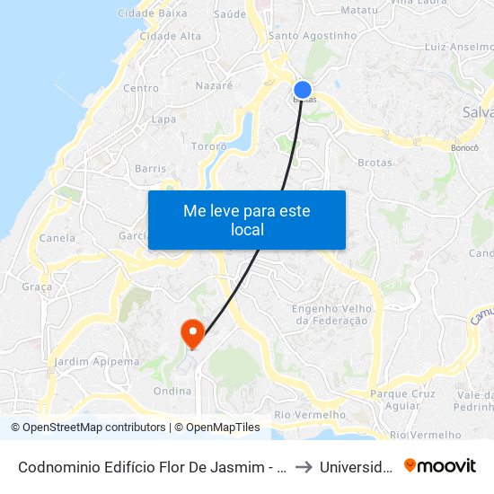 Codnominio Edifício Flor De Jasmim - Av. Mario Leal Ferreira 387 - Bonoco Salvador - Ba 40275-240 Brasil to Universidade Federal Da Bahia map