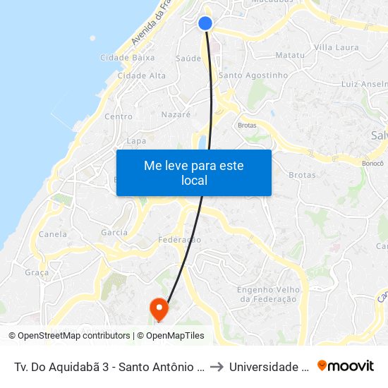 Tv. Do Aquidabã 3 - Santo Antônio Além Do Carmo Salvador - Ba Brasil to Universidade Federal Da Bahia map
