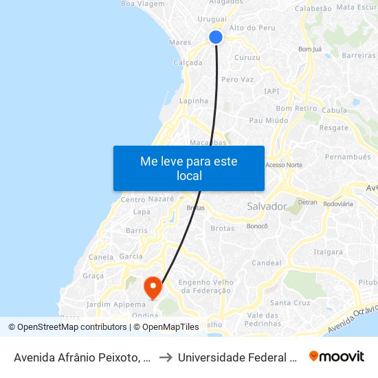 Avenida Afrânio Peixoto, 218 | Ida to Universidade Federal Da Bahia map
