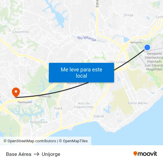 Base Aérea to Unijorge map