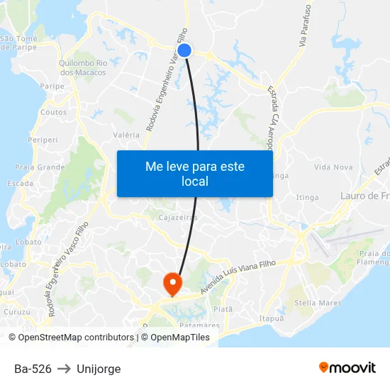 Ba-526 to Unijorge map