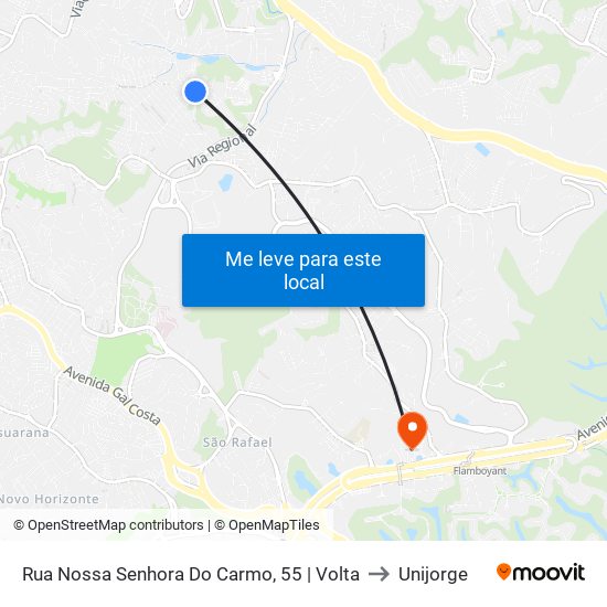 Rua Nossa Senhora Do Carmo, 55 | Volta to Unijorge map
