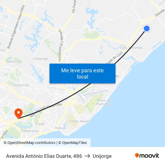 Avenida António Elias Duarte, 486 to Unijorge map