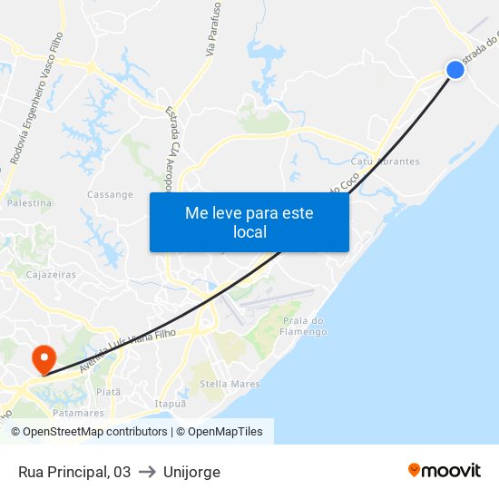 Rua Principal, 03 to Unijorge map