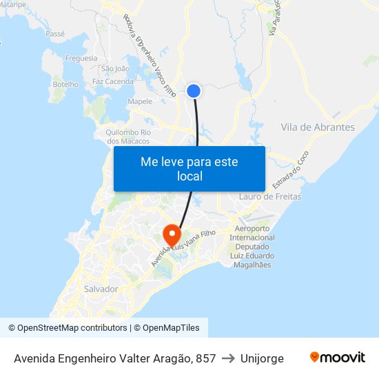Avenida Engenheiro Valter Aragão, 857 to Unijorge map