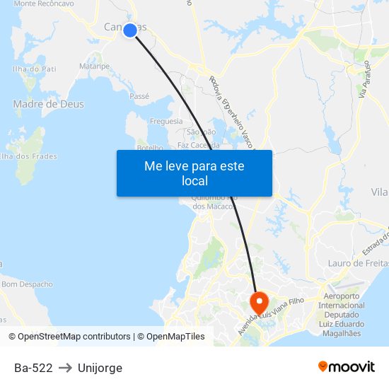 Ba-522 to Unijorge map