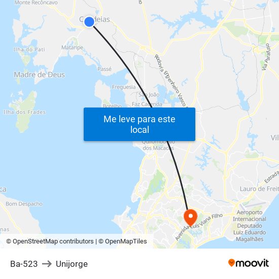 Ba-523 to Unijorge map