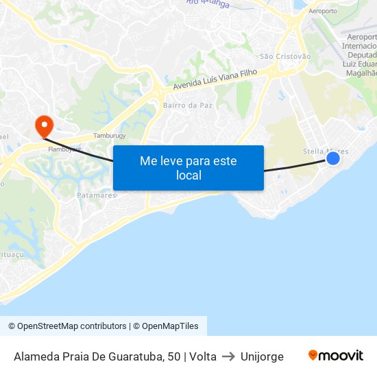 Alameda Praia De Guaratuba, 50 | Volta to Unijorge map