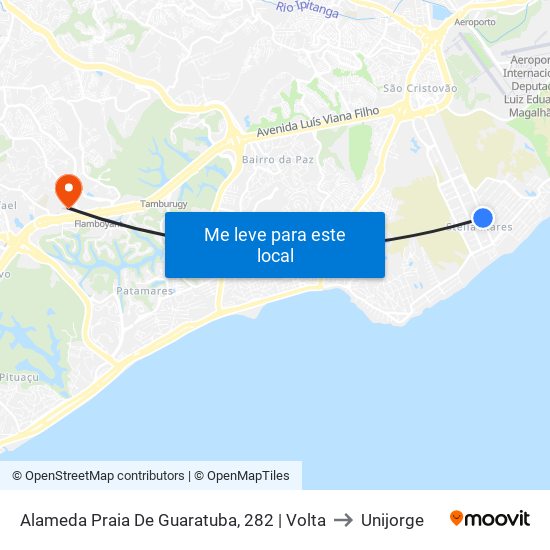 Alameda Praia De Guaratuba, 282 | Volta to Unijorge map