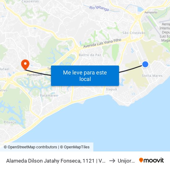 Alameda Dilson Jatahy Fonseca, 1121 | Volta to Unijorge map