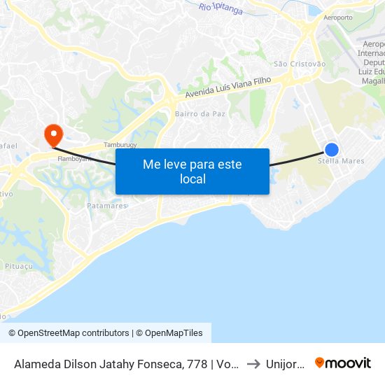 Alameda Dilson Jatahy Fonseca, 778 | Volta to Unijorge map