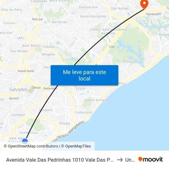 Avenida Vale Das Pedrinhas 1010 Vale Das Pedrinhas Salvador - Ba 41925-715 Brasil to Unijorge map