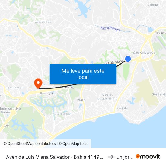Avenida Luís Viana Salvador - Bahia 41490 Brasil to Unijorge map