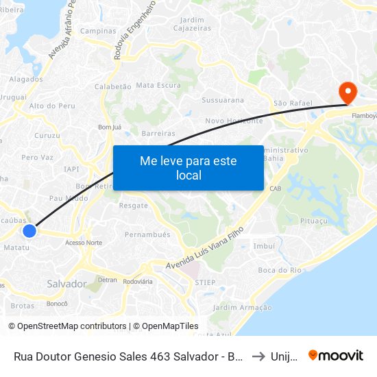 Rua Doutor Genesio Sales 463 Salvador - Bahia 40243 Brasil to Unijorge map