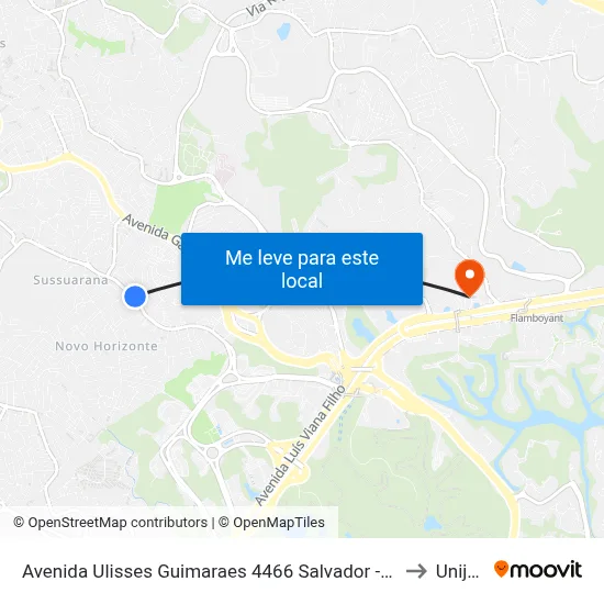 Avenida Ulisses Guimaraes 4466 Salvador - Bahia 41215 Brasil to Unijorge map