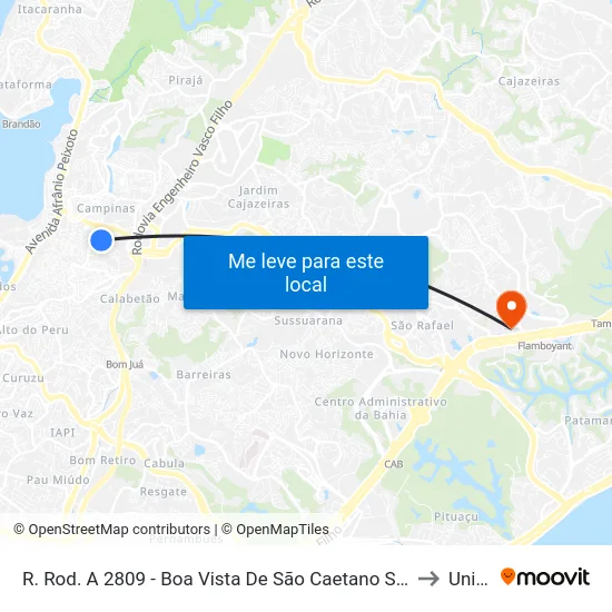 R. Rod. A 2809 - Boa Vista De São Caetano Salvador - Ba 40385-645 Brasil to Unijorge map