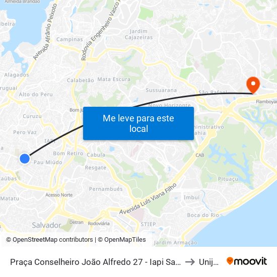 Praça Conselheiro João Alfredo 27 - Iapi Salvador - Ba Brasil to Unijorge map