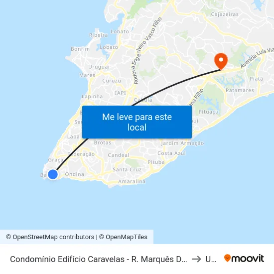 Condomínio Edifício Caravelas - R. Marquês De Caravelas 560 - Barra Salvador - Ba 40140-240 Brasil to Unijorge map