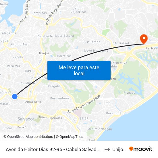 Avenida Heitor Dias 92-96 - Cabula Salvador - Ba Brasil to Unijorge map