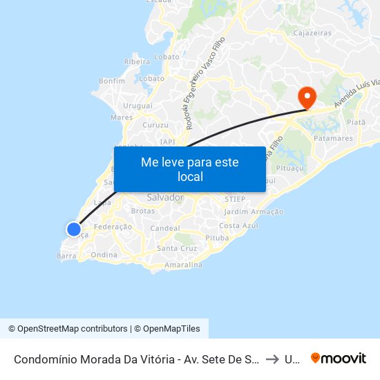 Condomínio Morada Da Vitória - Av. Sete De Setembro 2493 - Vitória Salvador - Ba 40080-001 Brasil to Unijorge map