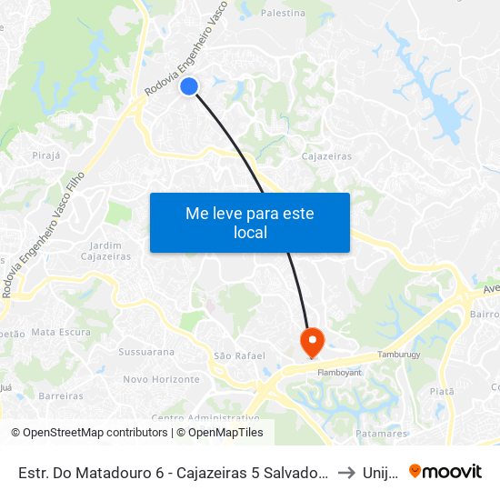 Estr. Do Matadouro 6 - Cajazeiras 5 Salvador - Ba 41311-262 Brasil to Unijorge map