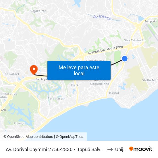 Av. Dorival Caymmi 2756-2830 - Itapuã Salvador - Ba 41635-152 Brasil to Unijorge map