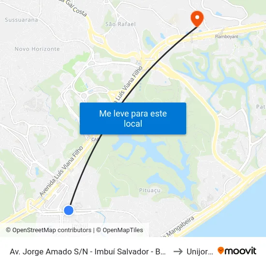 Av. Jorge Amado S/N - Imbuí Salvador - Ba Brasil to Unijorge map